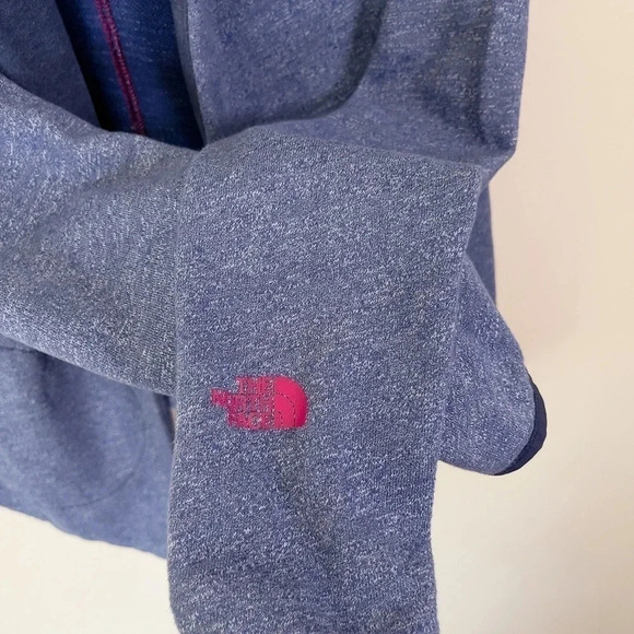 The North Face Heathered Blue  Hooded Soft Open Cardigan - Picture 11 of 16